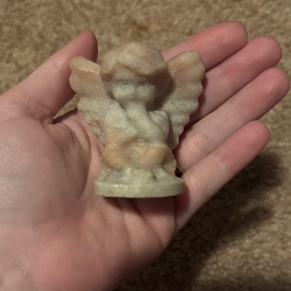 Small Beige Angel Figurine